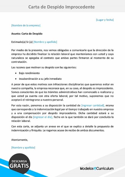 despido-improcedente-ejemplo